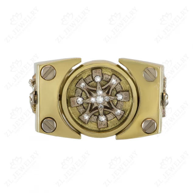 Signet in lemon gold &quot;Wind rose&quot; Photo-2