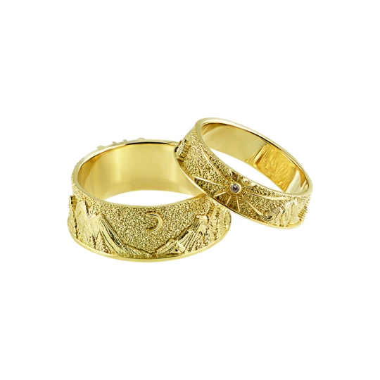 Обручальное кольцо &quot;Пейзаж&quot;