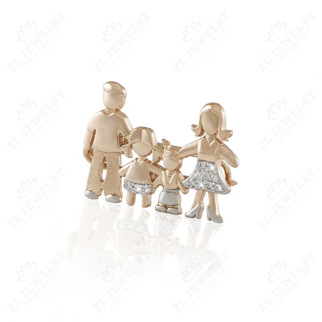 Brooch "Family" with stones