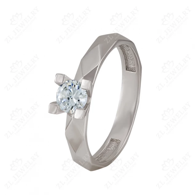&quot;Geometry&quot; ring in white gold