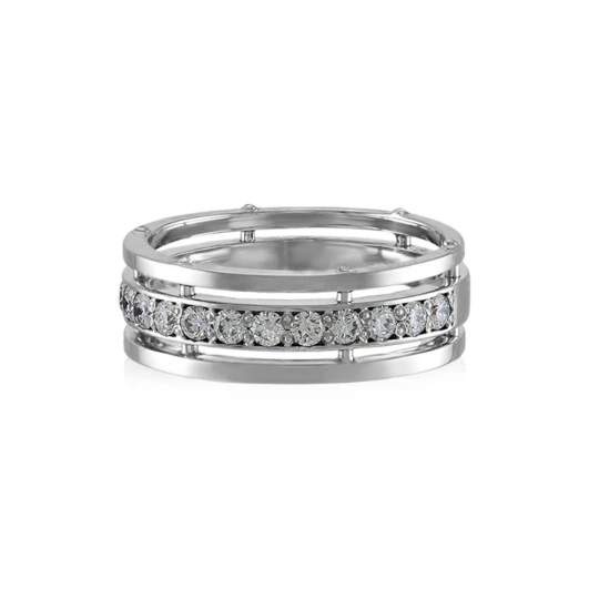  Ring &quot;Happy union&quot; with diamonds