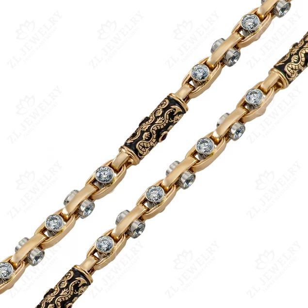 Chain &quot;Basilisk&quot; with stones