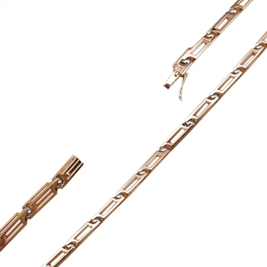 &quot;Corypheus&quot; chain in red and white gold