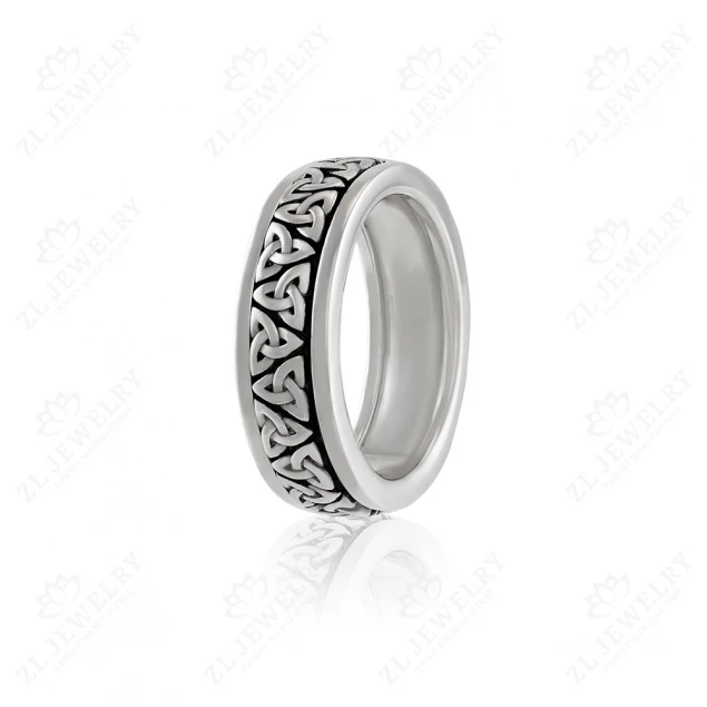 &quot;Triquetra&quot; ring with enamel Photo-1