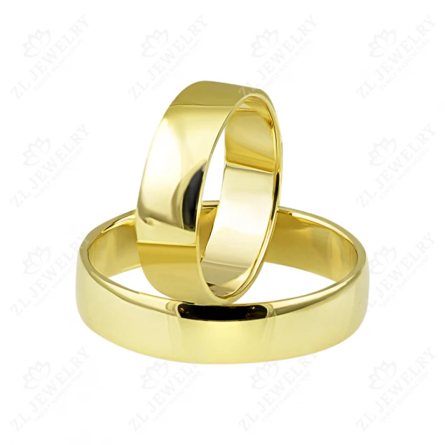 Wedding ring "Comfort" in lemon gold Photo-1