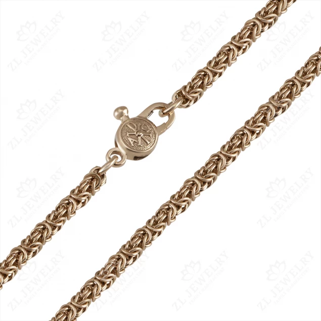 Chain "Fox tail" in red gold
