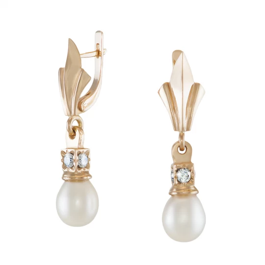 Earrings "Pearl dew"