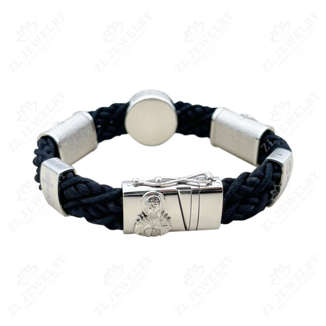 Bracelet with the faces of saints in white gold Photo-2