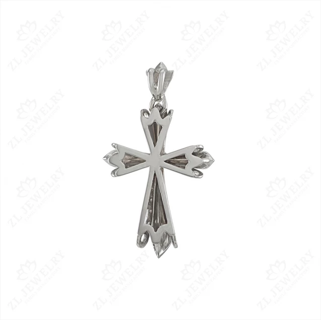 Cross without crucifixion with diamond Photo-2