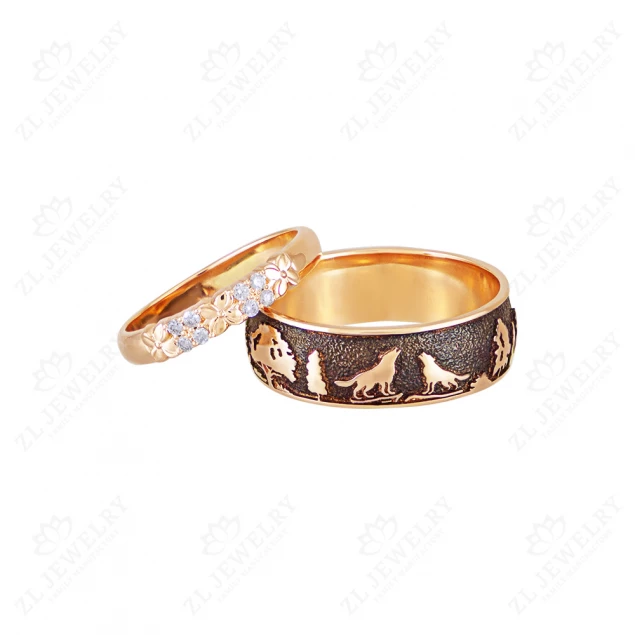 Wedding ring &quot;Forever and ever&quot; with diamonds Photo-1