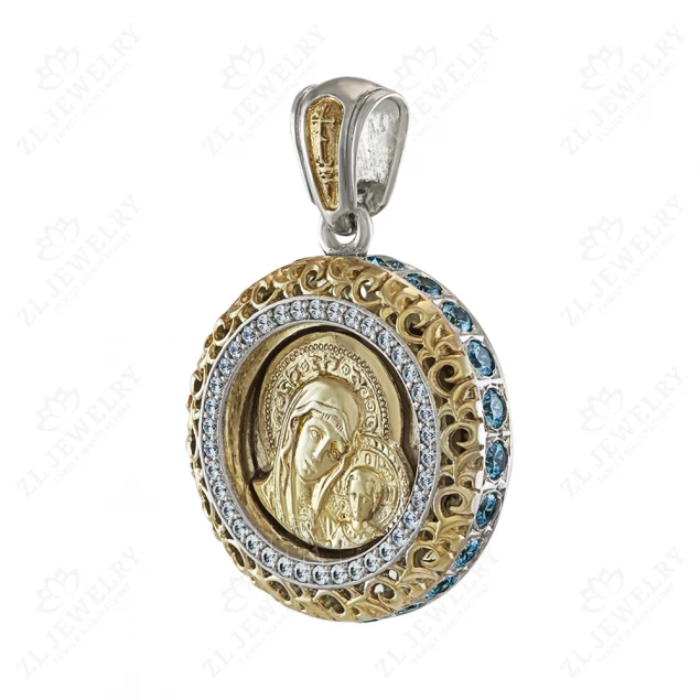 Icon "Mother of God" round Photo-2