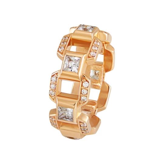 Ring "Satellite" in red gold
