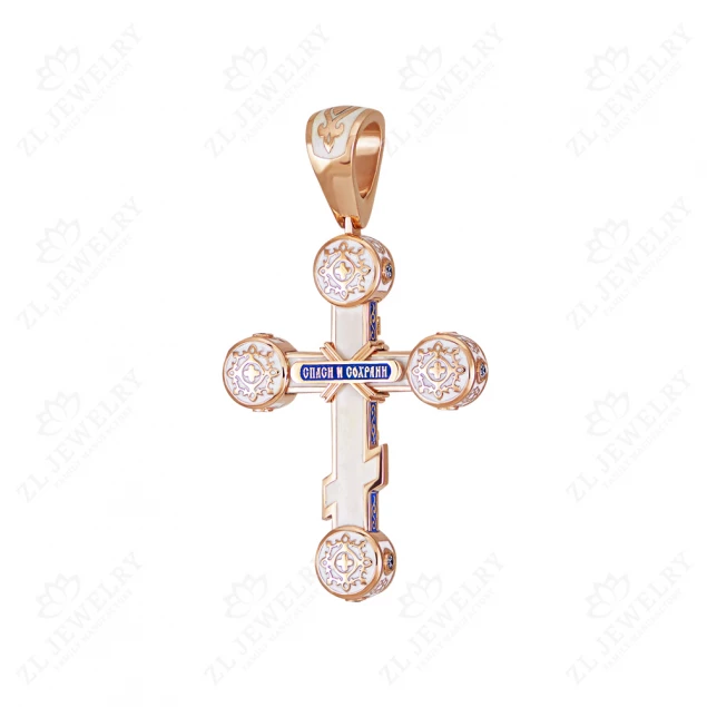 White enamel cross Photo-1