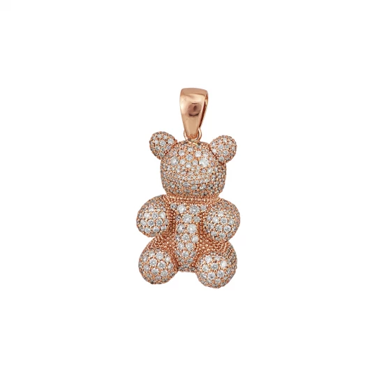 Pendant "Bear" with diamonds