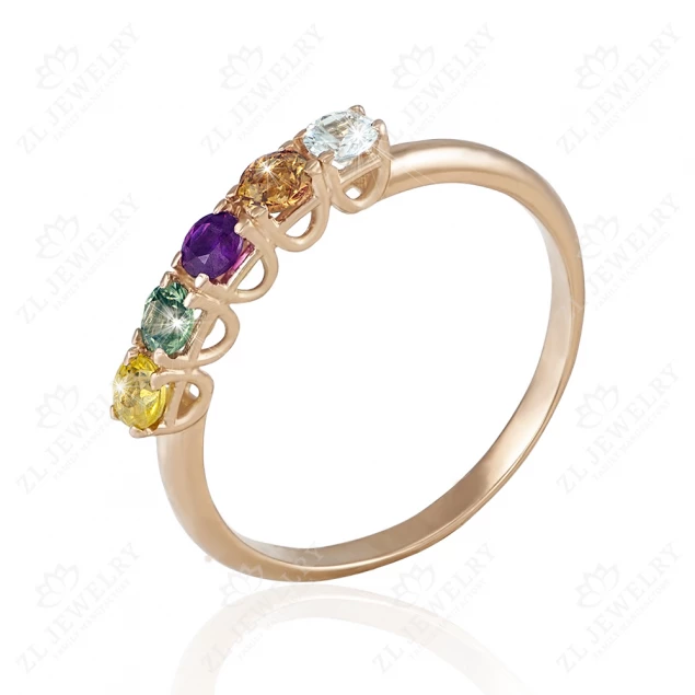 Ring &quot;Veselka&quot; with sapphires and ruby Photo-1