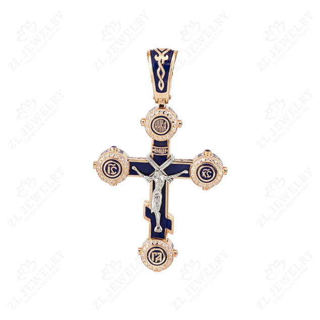 Cross with stone inlays