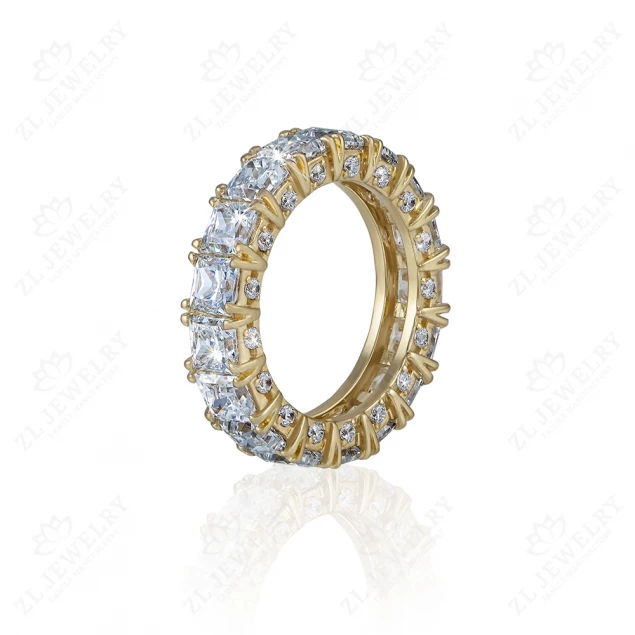 Ring "Shining circle" with stones