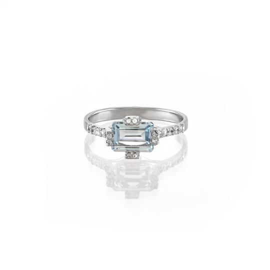 Ring &quot;Heavenly Perfection&quot; with aquamarine