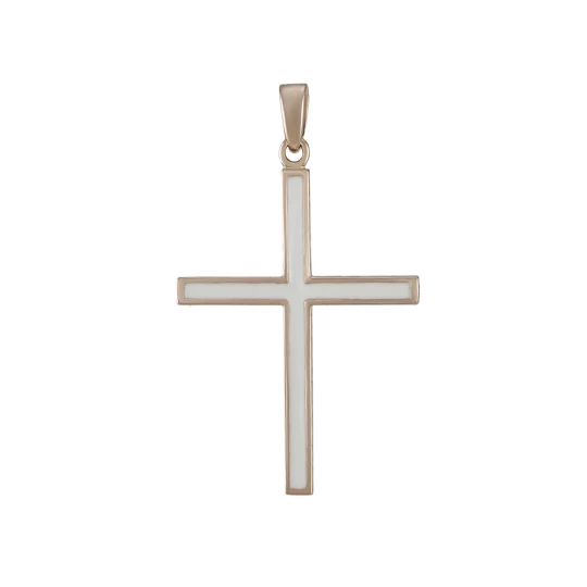 Сross with white enamel