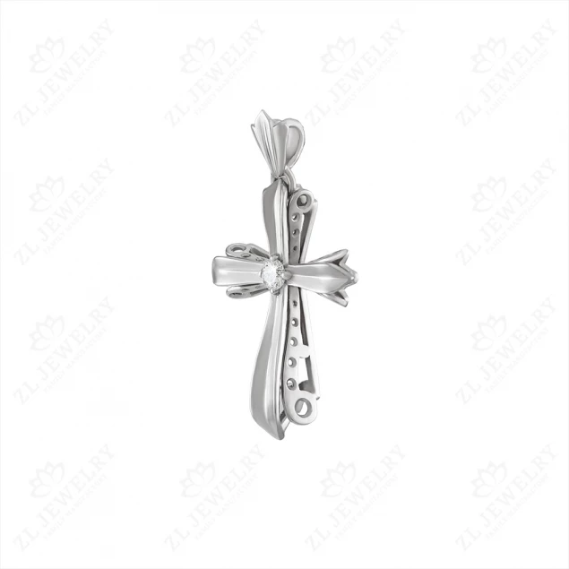 Cross without crucifixion with diamond Photo-1