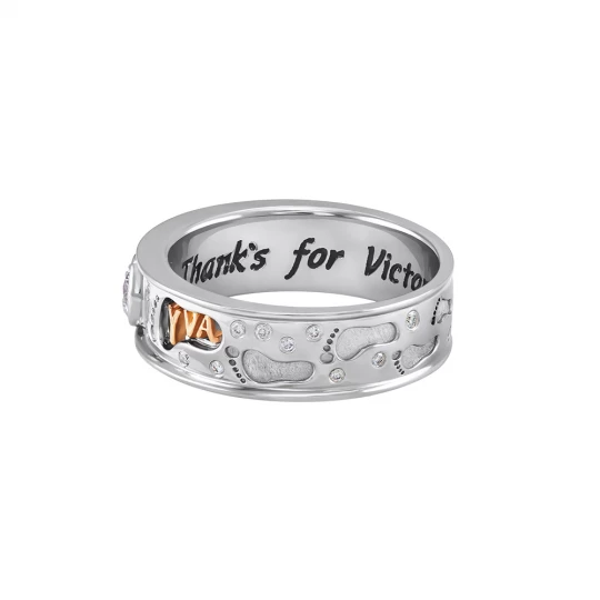 Ring gift for the birth of a daughter and engraved