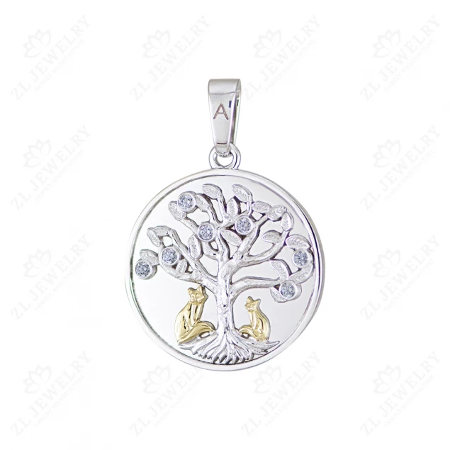 Pendant "Tree of Life" with diamonds