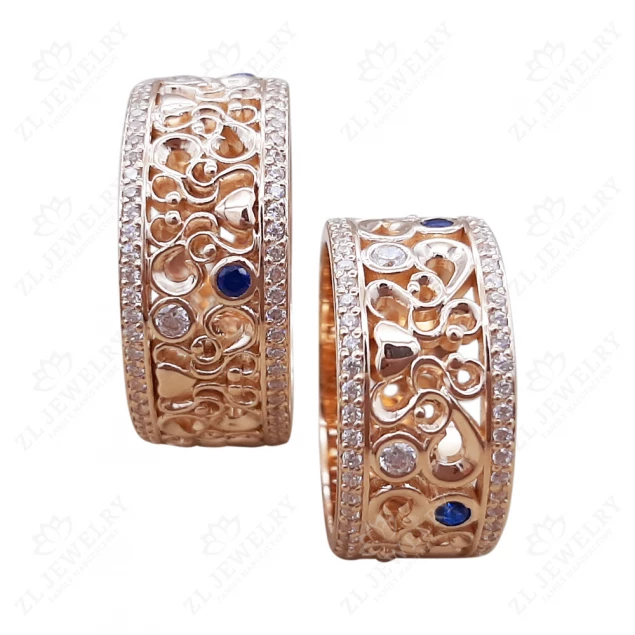 Wedding ring &quot;Wonderful patterns&quot; in red gold Photo-4