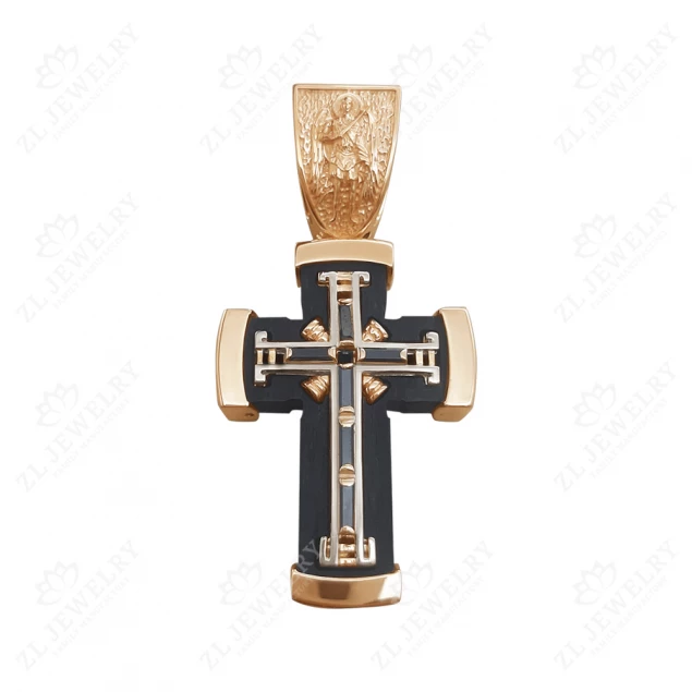 Cross &quot;Stained glass&quot; on a wooden base