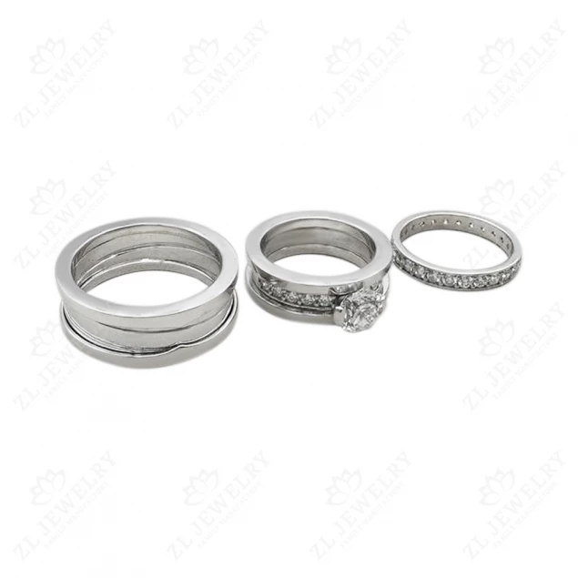 &quot;Strict Style&quot; wedding ring in white gold Photo-1