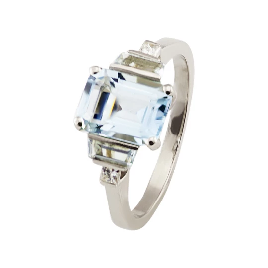 Aquamarine engagement ring