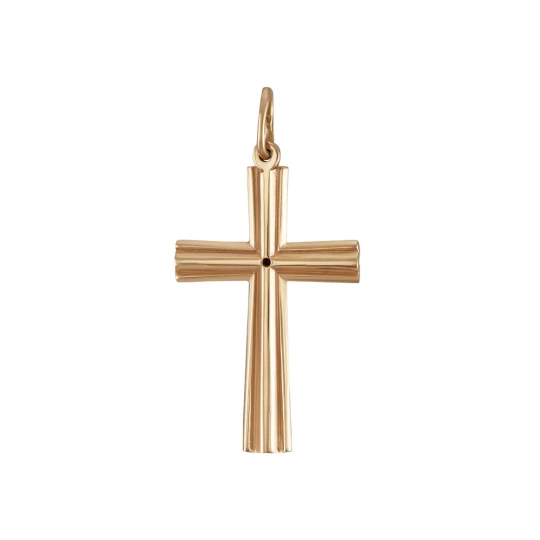Decorative cross with black diamond