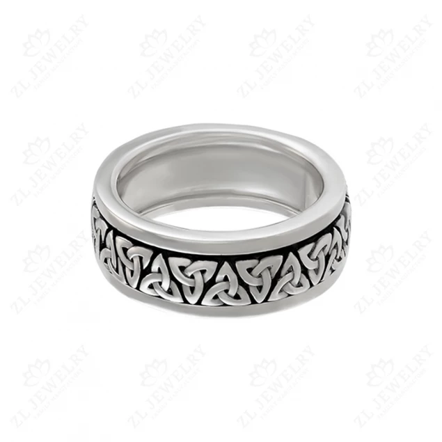 &quot;Triquetra&quot; ring with enamel