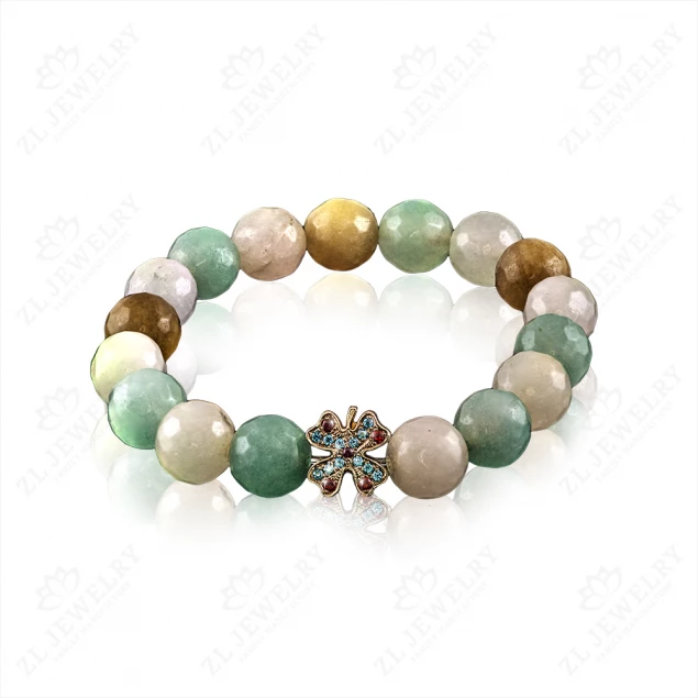 Bracelet "Four-leaf" made of quartz