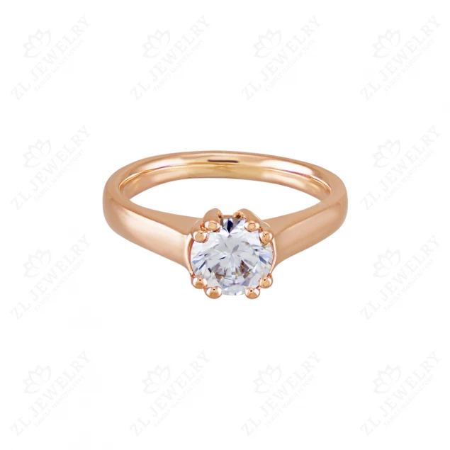 Engagement ring &quot;Glitter&quot; in red gold Photo-1