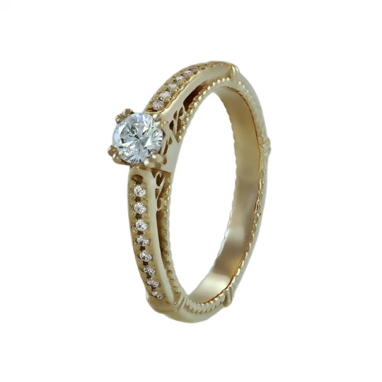 Engagement ring "Monogram" with diamonds