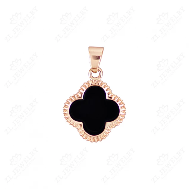 Pendant &quot;Clover&quot; with onyx Photo-1