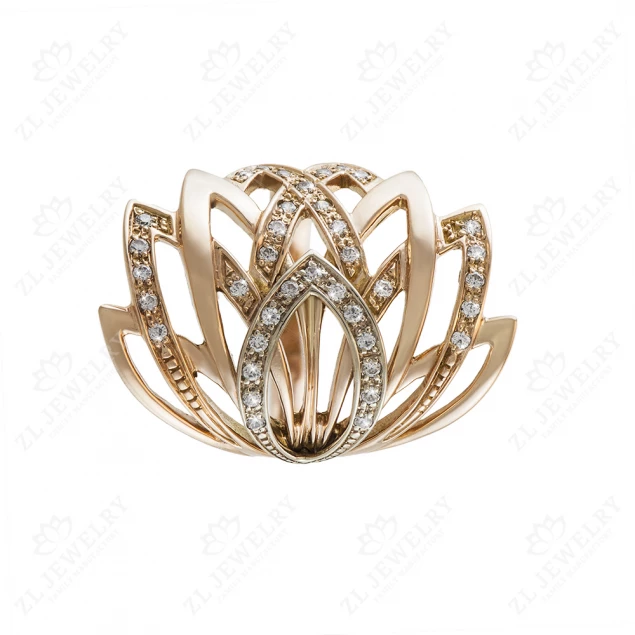 Ring &quot;Wing of the Firebird&quot; with stones Photo-1