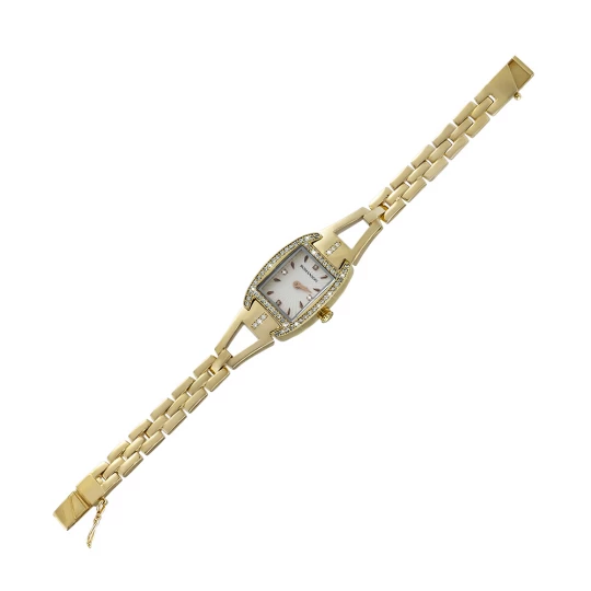 Gold watch with bracelet