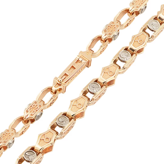 &quot;Zodiac&quot; chain with saint inlays