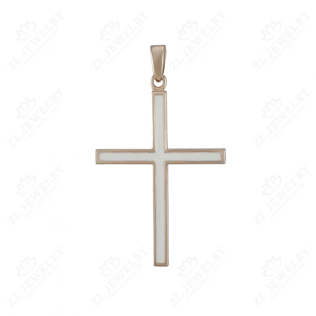 Сross with white enamel
