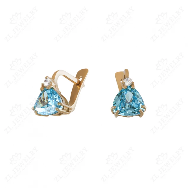 Earrings "Blue Lagoon" with topaz