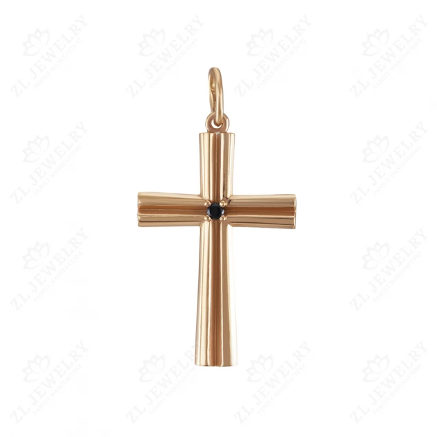 Decorative cross with black diamond