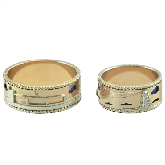 Wedding rings &quot;Lighthouse and Ship&quot;