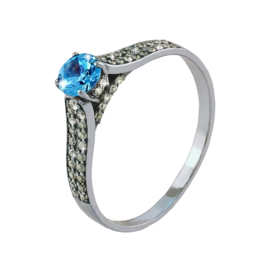 Ring &quot;Northern breeze&quot; with topaz