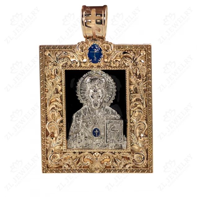 The icon &quot;Prayer book with our father&quot; with Nicholas the Wonderworker and the &quot;seven-shooter&quot; icon of the Mother of God