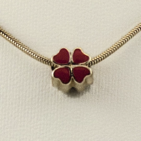 Necklace "Clover" with enamel