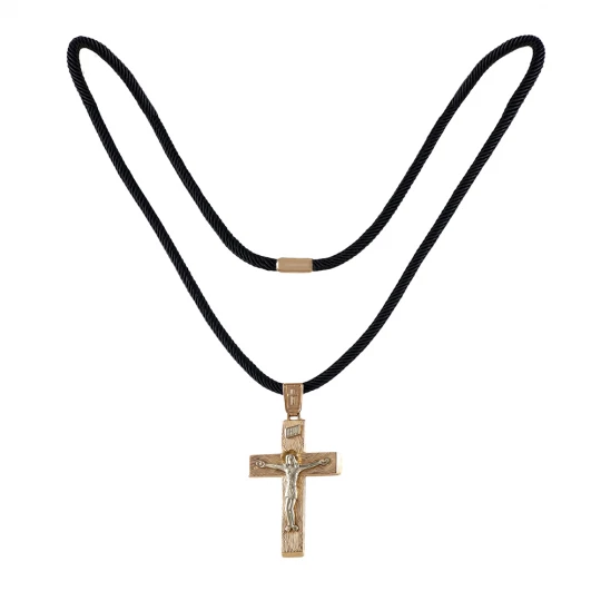 Gold cross with Crucifix in red gold