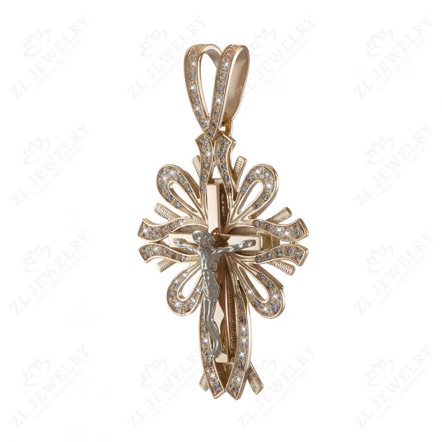 Cross with Crucifix with ornament Photo-1