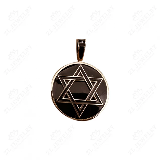 &quot;Star of David&quot; pendant with enamel