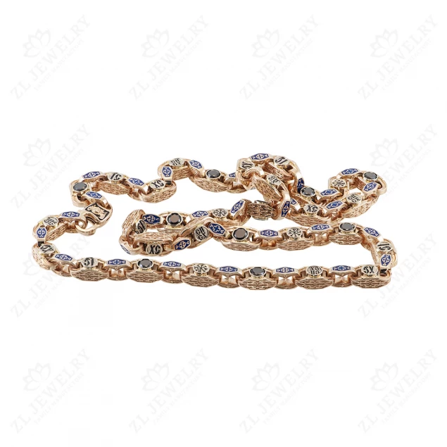 Chain &quot;SP and CX&quot; and enamel and stones Photo-4